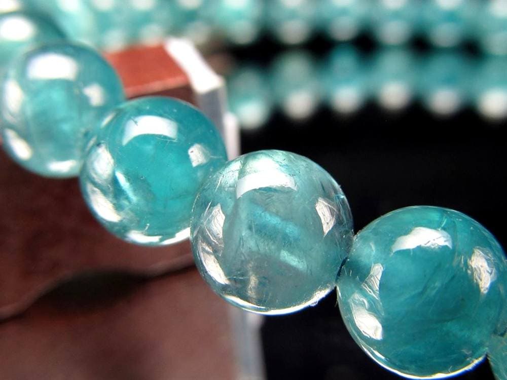 グランディディエライト ブレスレット ディープ ブルーグリーン マダガスカル産