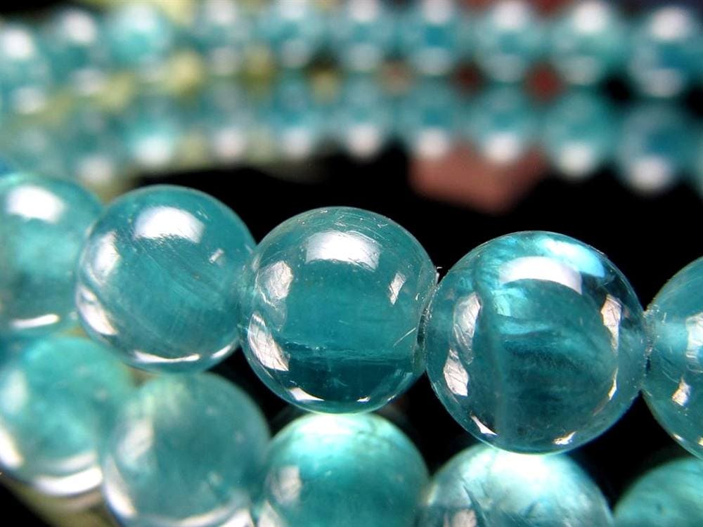 グランディディエライト ブレスレット ディープ ブルーグリーン マダガスカル産