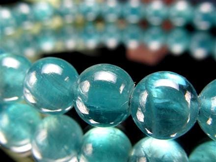 グランディディエライト ブレスレット ディープ ブルーグリーン マダガスカル産