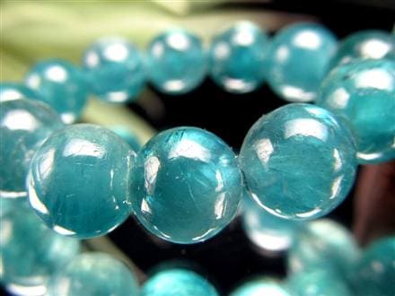 グランディディエライト ブレスレット ディープ ブルーグリーン マダガスカル産