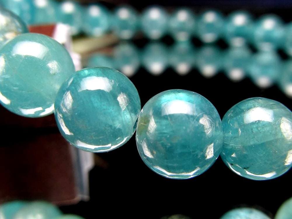 グランディディエライト ブレスレット ディープ ブルーグリーン マダガスカル産