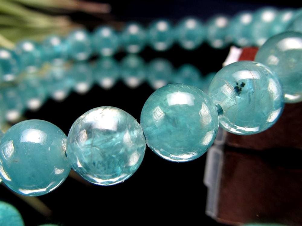 グランディディエライト ブレスレット ディープ ブルーグリーン マダガスカル産