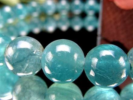 グランディディエライト ブレスレット ディープ ブルーグリーン マダガスカル産