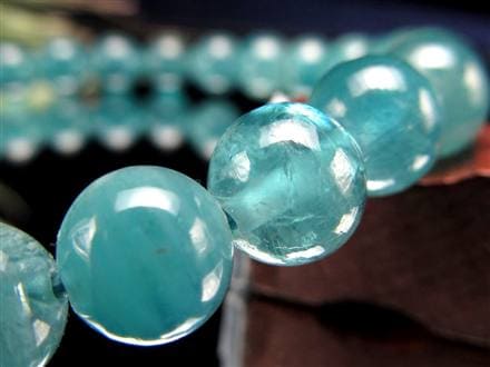 グランディディエライト ブレスレット ディープ ブルーグリーン マダガスカル産