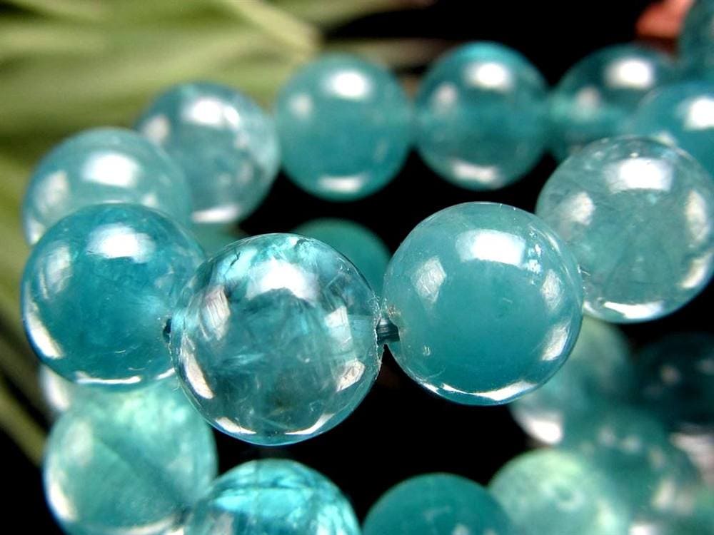 グランディディエライト ブレスレット ディープ ブルーグリーン マダガスカル産
