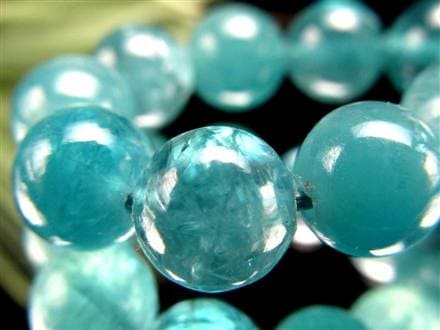 グランディディエライト ブレスレット ディープ ブルーグリーン マダガスカル産