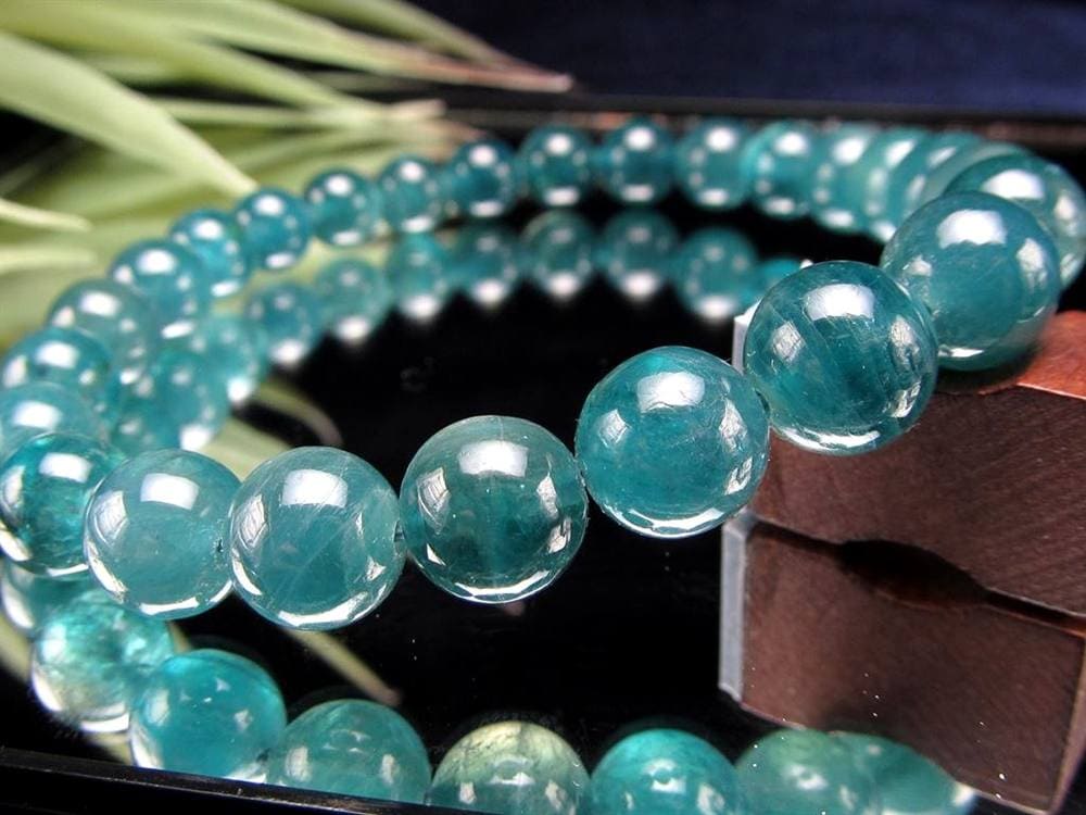 グランディディエライト ブレスレット ディープ ブルーグリーン マダガスカル産
