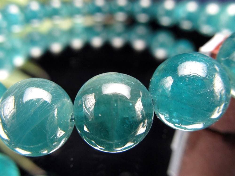 グランディディエライト ブレスレット ディープ ブルーグリーン マダガスカル産