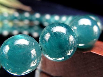 グランディディエライト ブレスレット ディープ ブルーグリーン マダガスカル産