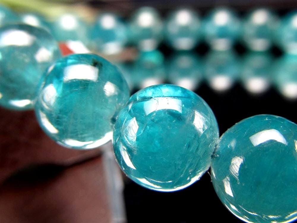 グランディディエライト ブレスレット ディープ ブルーグリーン マダガスカル産