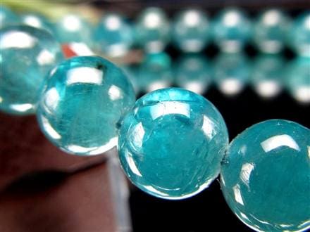 グランディディエライト ブレスレット ディープ ブルーグリーン マダガスカル産