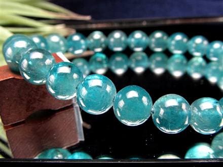 グランディディエライト ブレスレット ディープ ブルーグリーン マダガスカル産