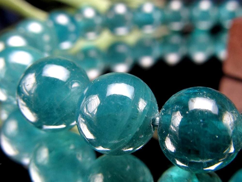 グランディディエライト ブレスレット ディープ ブルーグリーン マダガスカル産