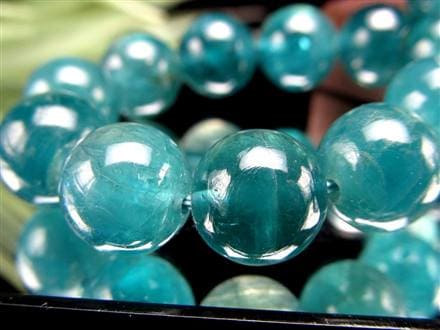 グランディディエライト ブレスレット ディープ ブルーグリーン マダガスカル産