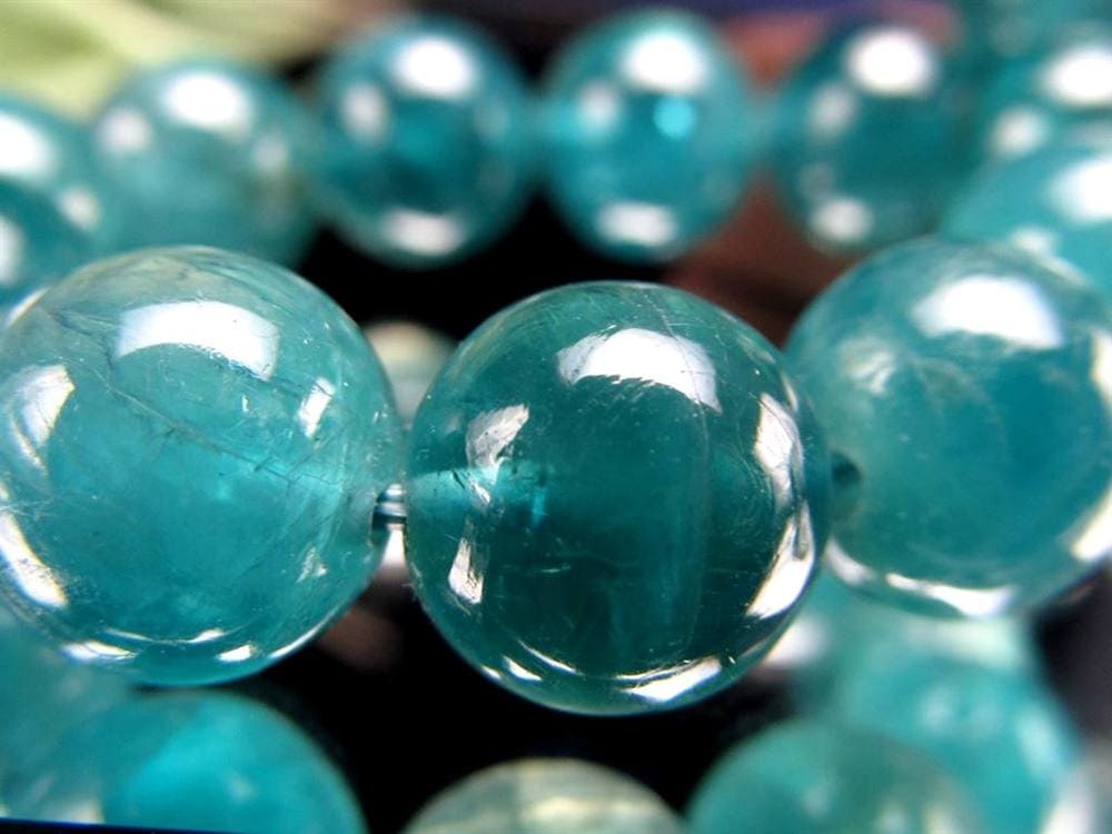 グランディディエライト ブレスレット ディープ ブルーグリーン マダガスカル産