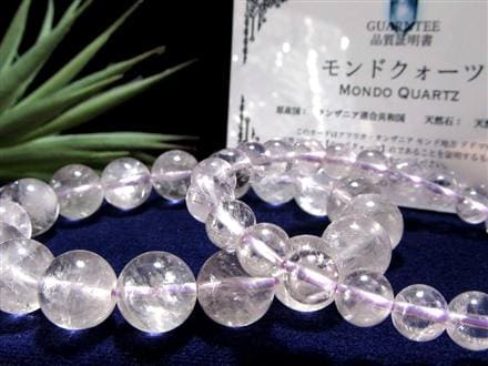 モンドクォーツ タンザニアマスタークリスタル 天然水晶 クォーツ ブレスレット