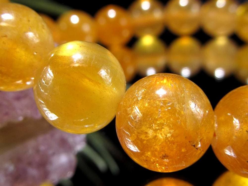 プクラジストーン イエローサファイア サファイア 誕生石 ブレスレット