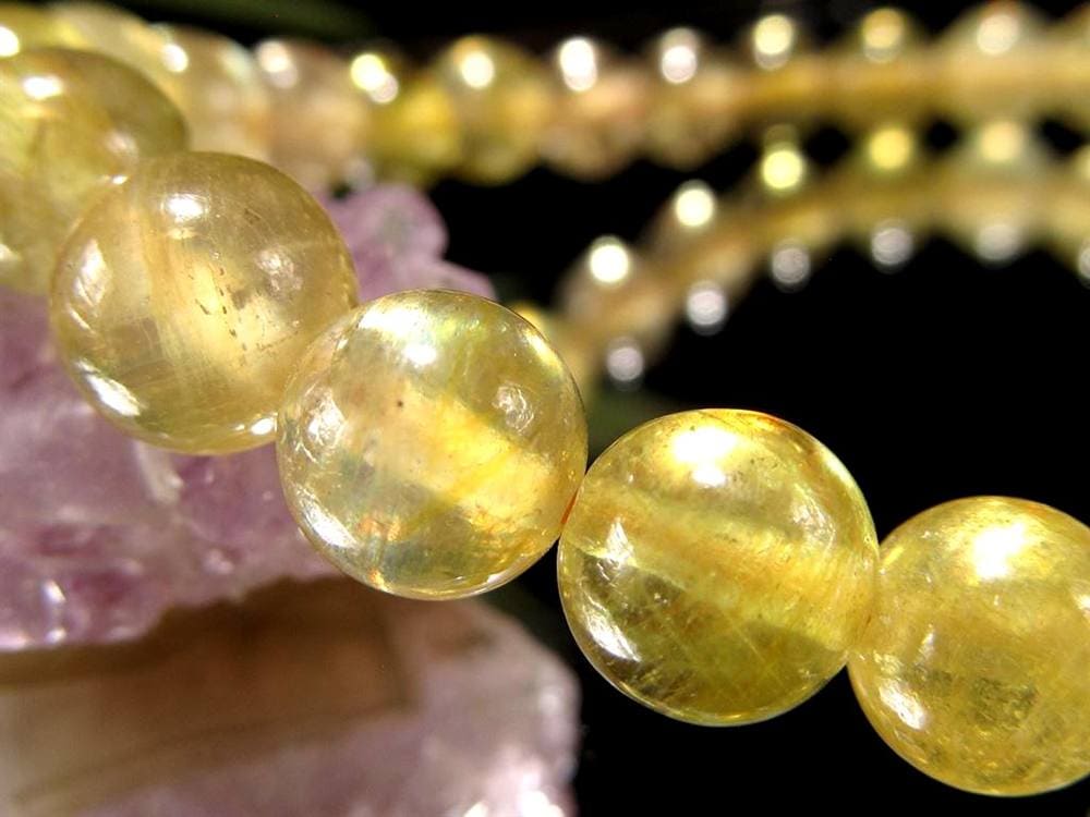 プクラジストーン イエローサファイア サファイア 誕生石 ブレスレット