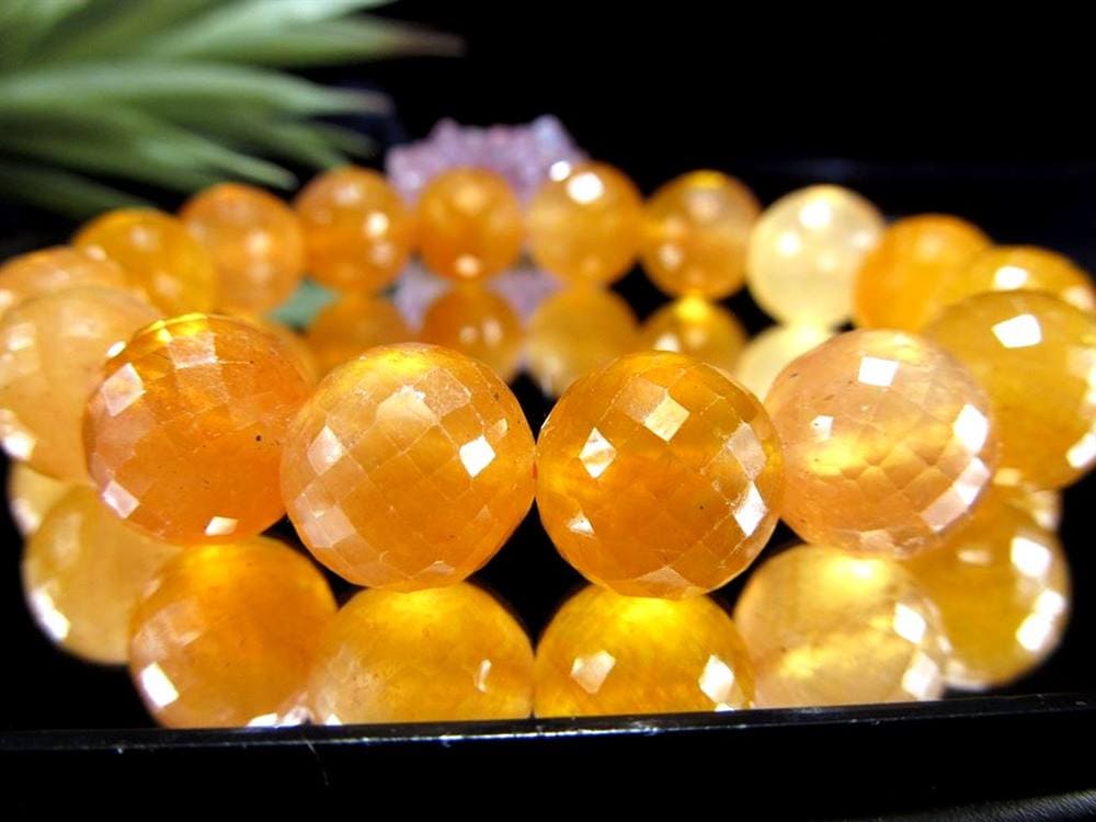 プクラジストーン イエローサファイア サファイア 誕生石 ブレスレット