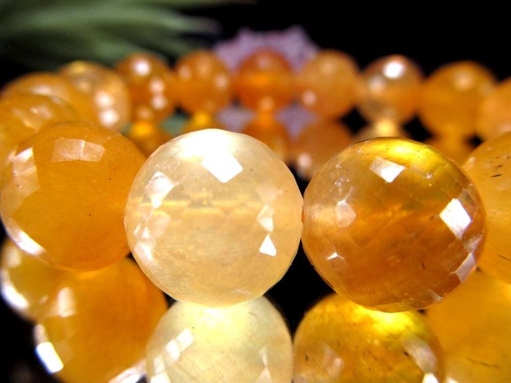 プクラジストーン イエローサファイア サファイア 誕生石 ブレスレット