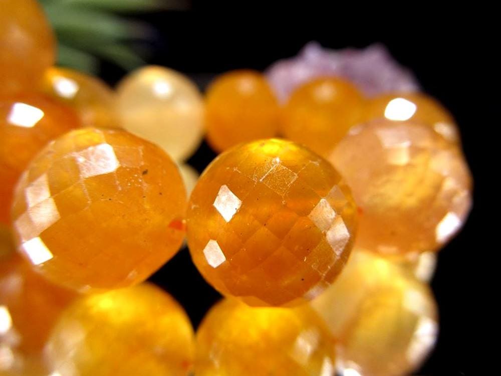 プクラジストーン イエローサファイア サファイア 誕生石 ブレスレット