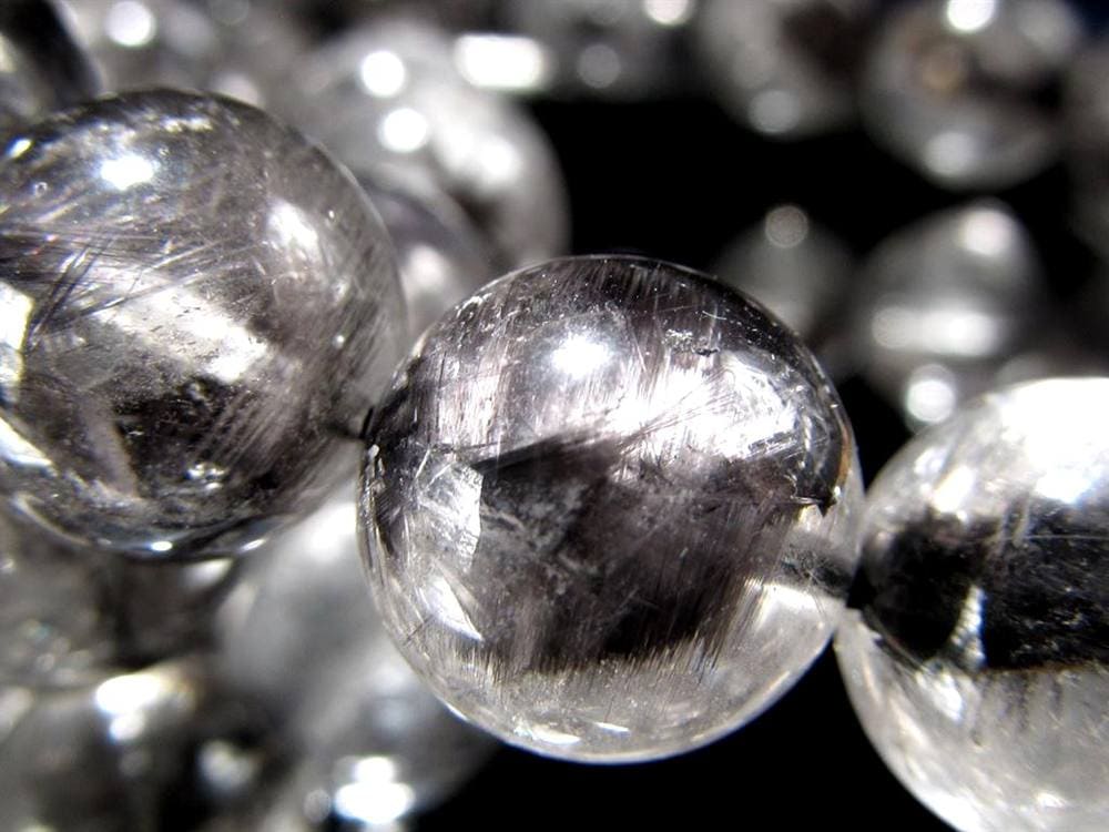 プラチナルチルクォーツ ブレスレット プラチナルチル ルチルレイテッドクォーツ ブルッカイト