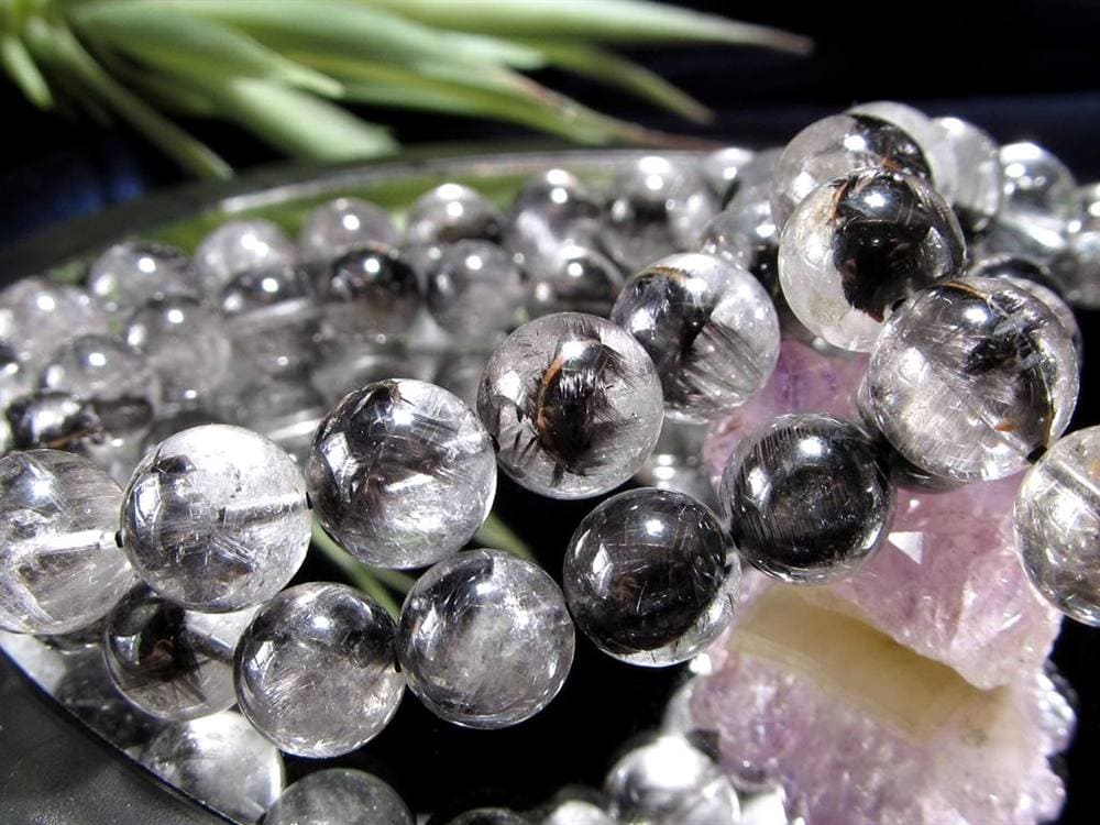 プラチナルチルクォーツ ブレスレット プラチナルチル ルチルレイテッドクォーツ ブルッカイト