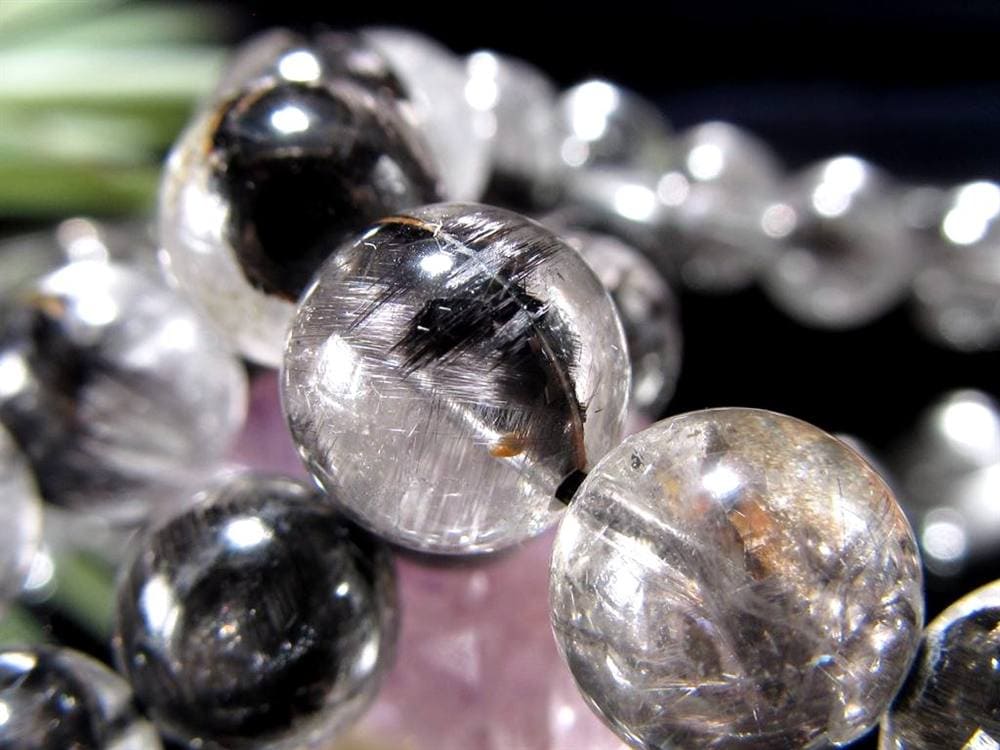 プラチナルチルクォーツ ブレスレット プラチナルチル ルチルレイテッドクォーツ ブルッカイト