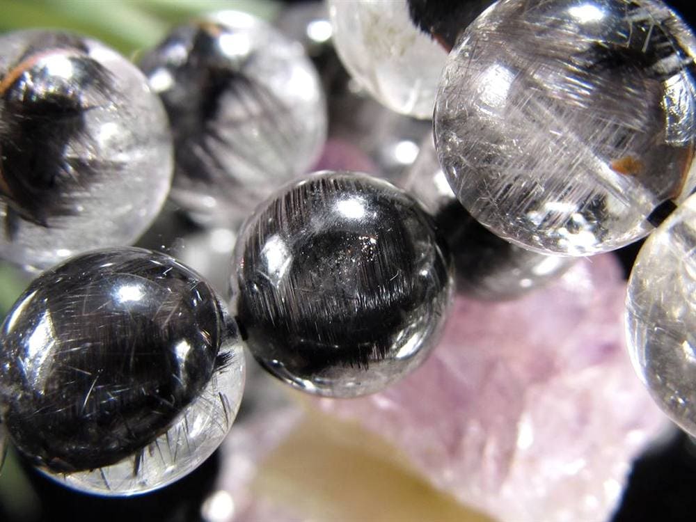 プラチナルチルクォーツ ブレスレット プラチナルチル ルチルレイテッドクォーツ ブルッカイト