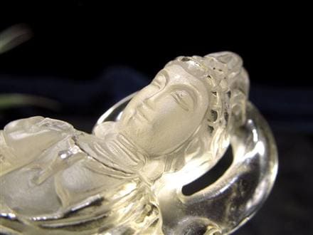 観音 置物 シトリン 彫刻 仏教