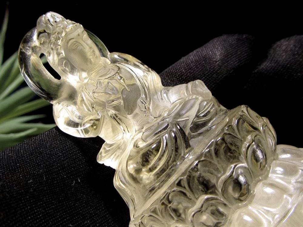 観音 置物 シトリン 彫刻 仏教