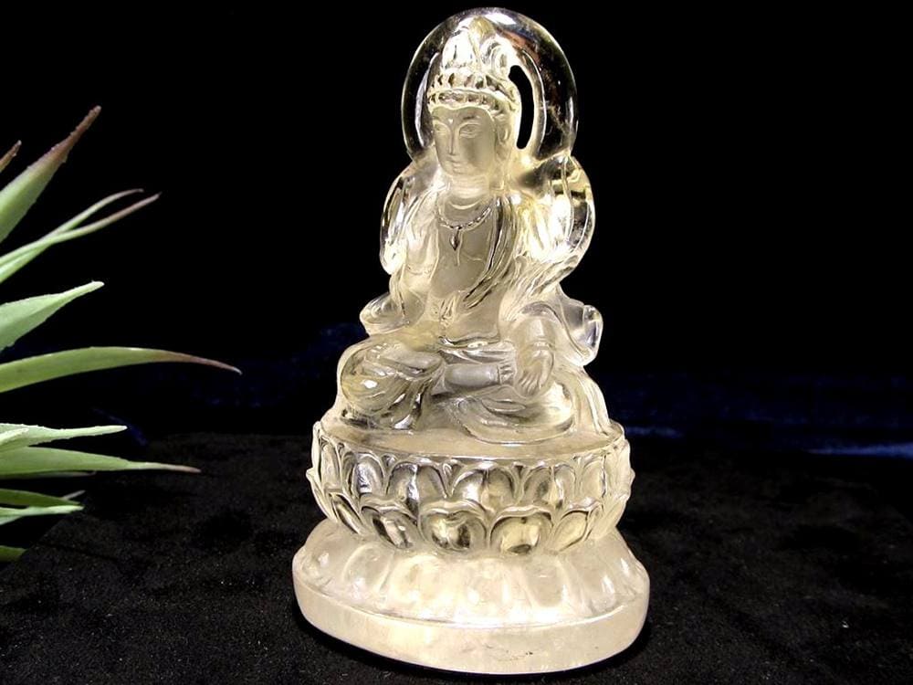 観音 置物 シトリン 彫刻 仏教