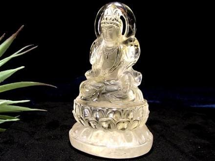 観音 置物 シトリン 彫刻 仏教