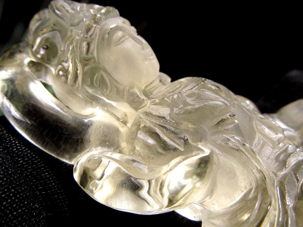 観音 置物 シトリン 彫刻 仏教