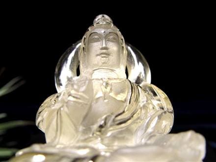 観音 置物 シトリン 彫刻 仏教