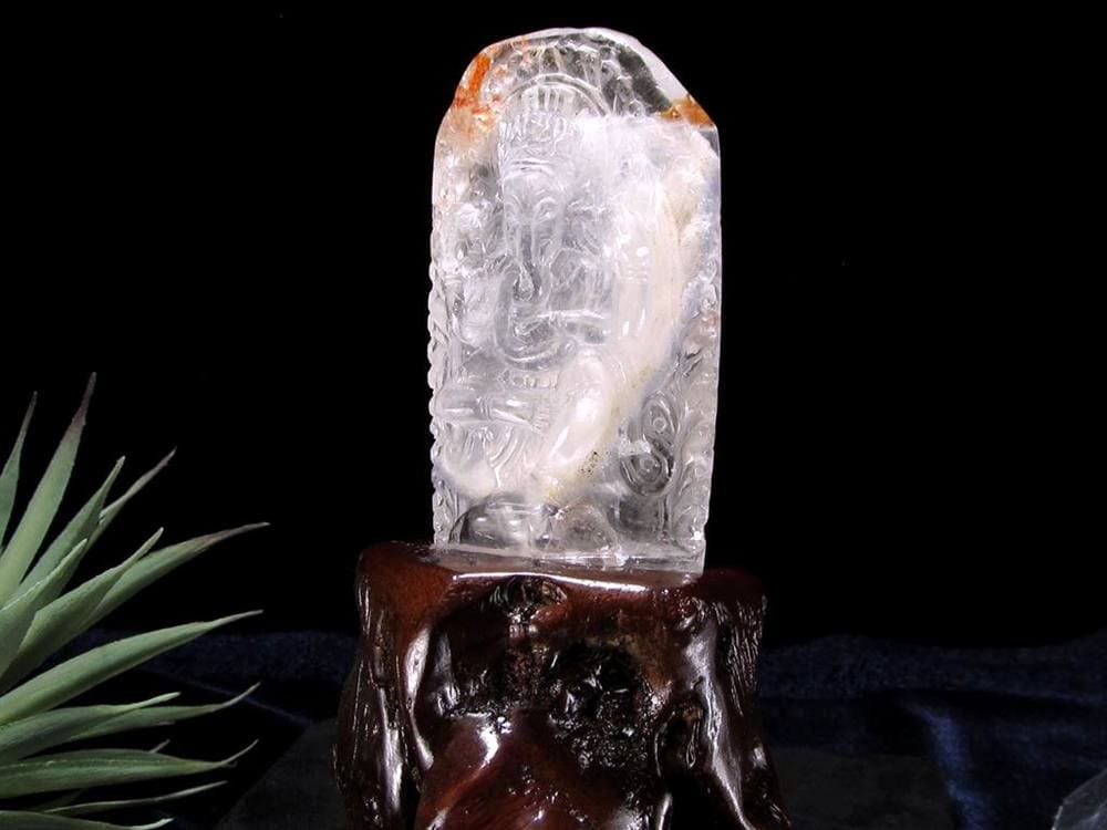 ガネーシャ デュモルチェライトインクォーツ ブルーガーデン ファントム 天然石