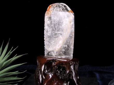 ガネーシャ デュモルチェライトインクォーツ ブルーガーデン ファントム 天然石