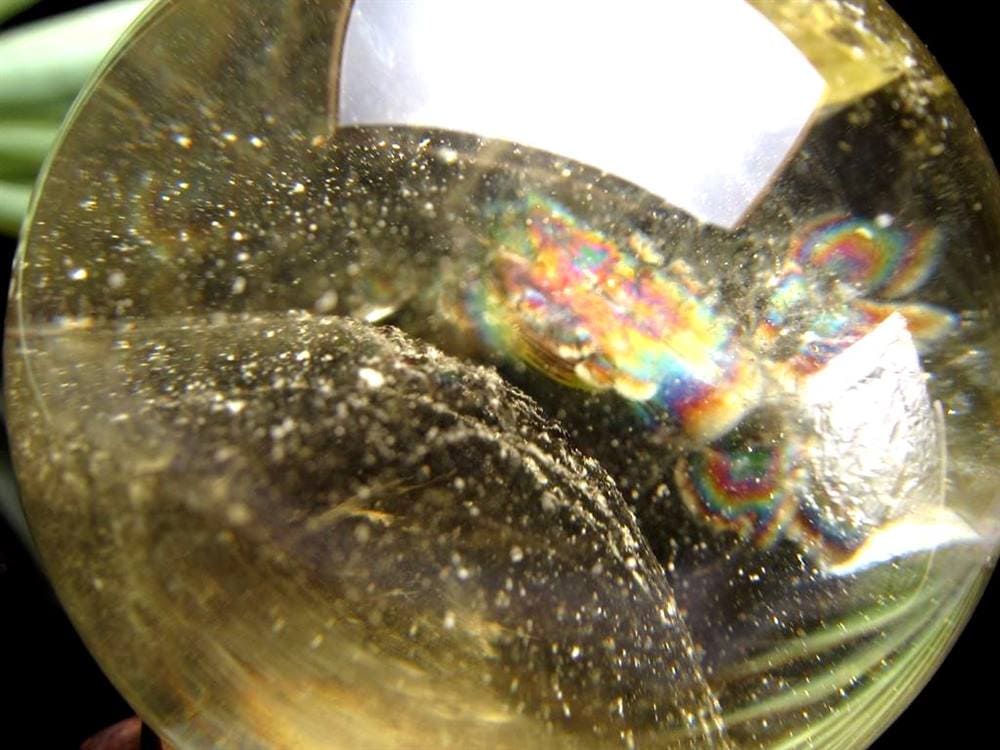 シトリン 黄水晶 丸玉 置物 金運 スフィア