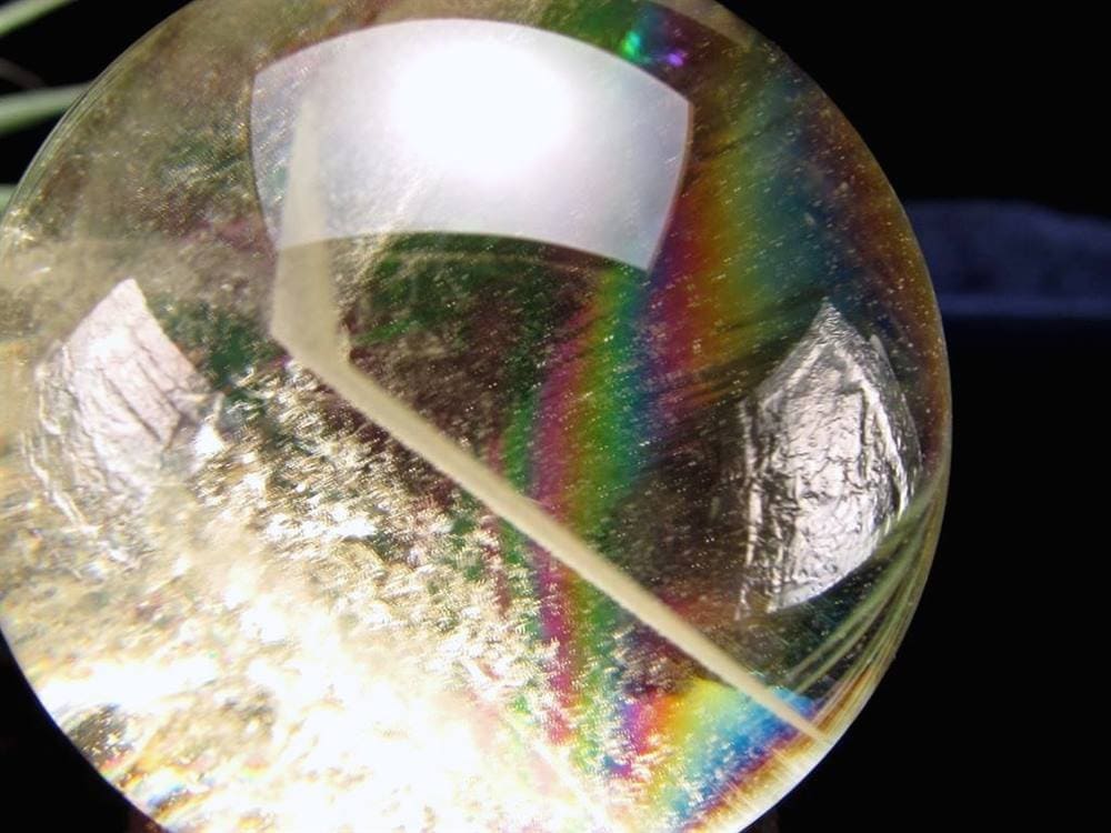 シトリン 黄水晶 丸玉 置物 金運 スフィア