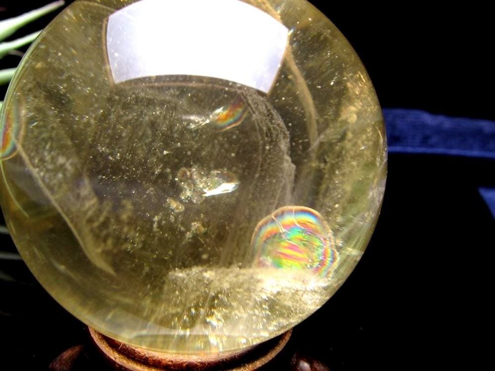 シトリン 黄水晶 丸玉 置物 金運 スフィア