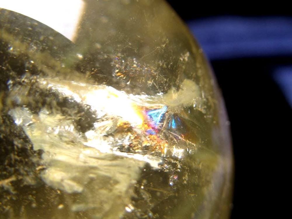 シトリン 黄水晶 丸玉 置物 金運 スフィア