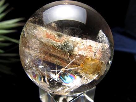 ガーデンクォーツ 丸玉 クォーツインクォーツ マニフェストクォーツ ルチルクォーツ