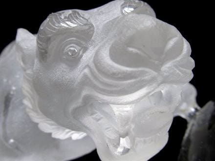 四神獣 ガーデンクォーツ 庭園水晶 白虎 彫刻 置物