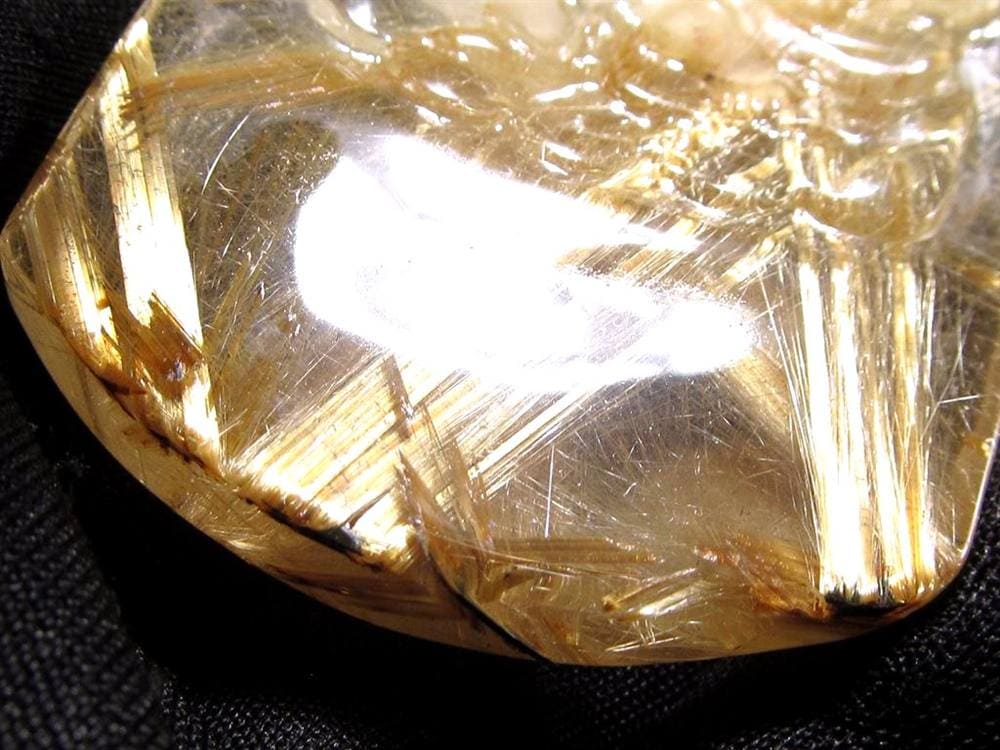 ゴールドルチルクォーツ タンブル 金針水晶 カボション ルチレイテッドクォーツ