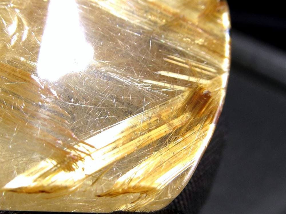 ゴールドルチルクォーツ タンブル 金針水晶 カボション ルチレイテッドクォーツ