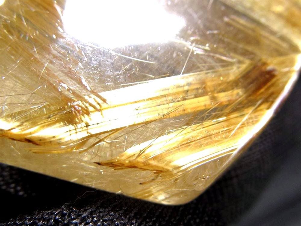 ゴールドルチルクォーツ タンブル 金針水晶 カボション ルチレイテッドクォーツ