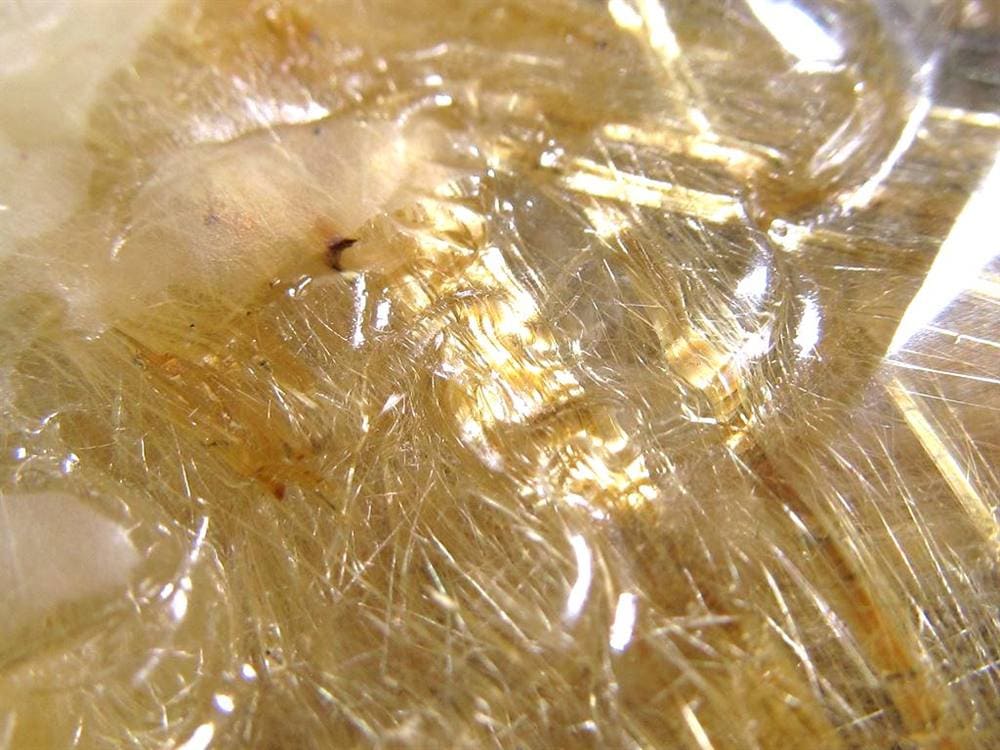 ゴールドルチルクォーツ タンブル 金針水晶 カボション ルチレイテッドクォーツ
