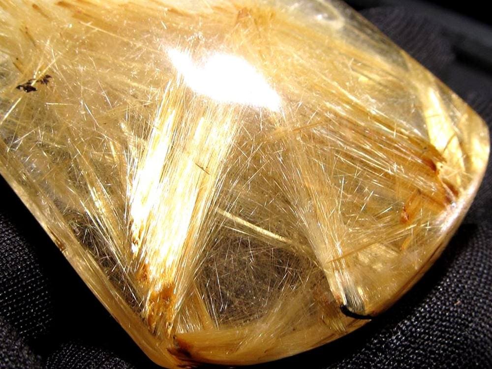ゴールドルチルクォーツ タンブル 金針水晶 カボション ルチレイテッドクォーツ