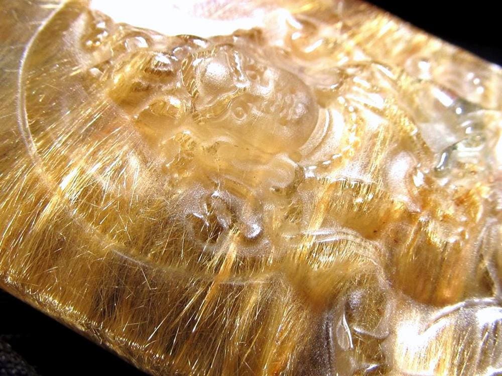 ゴールドルチルクォーツ タンブル 金針水晶 カボション ルチレイテッドクォーツ