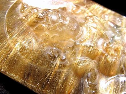 ゴールドルチルクォーツ タンブル 金針水晶 カボション ルチレイテッドクォーツ